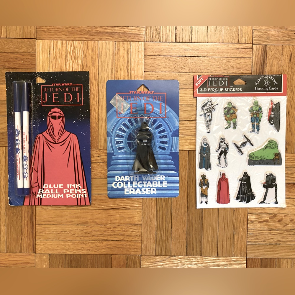 COPY - Star Wars 1983 Return of the Jedi  Darth Vader Eraser, ROTJ Pencil Stick…